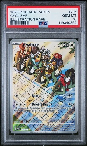 Pokémon Cyclizar Illustration Rare Holo #215/182 Paradox Rift 2023 PSA 10