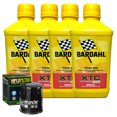 Wartungsset Öl Bardahl XTC 10W50 + Filter Für Arctic Cat ATV 500 4x4 2009