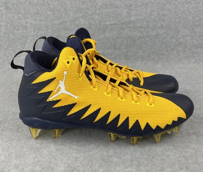 Jordan Football Cleats Mens Size 11 Blue Yellow Michigan State