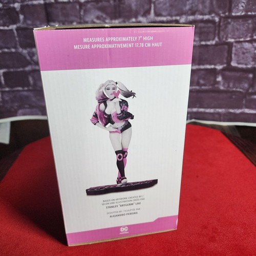 HARLEY QUINN ๐ PINK WHITE & BLACK - VALENTINE'S DAY - ARTGERM STATUE - Picture 4 of 12