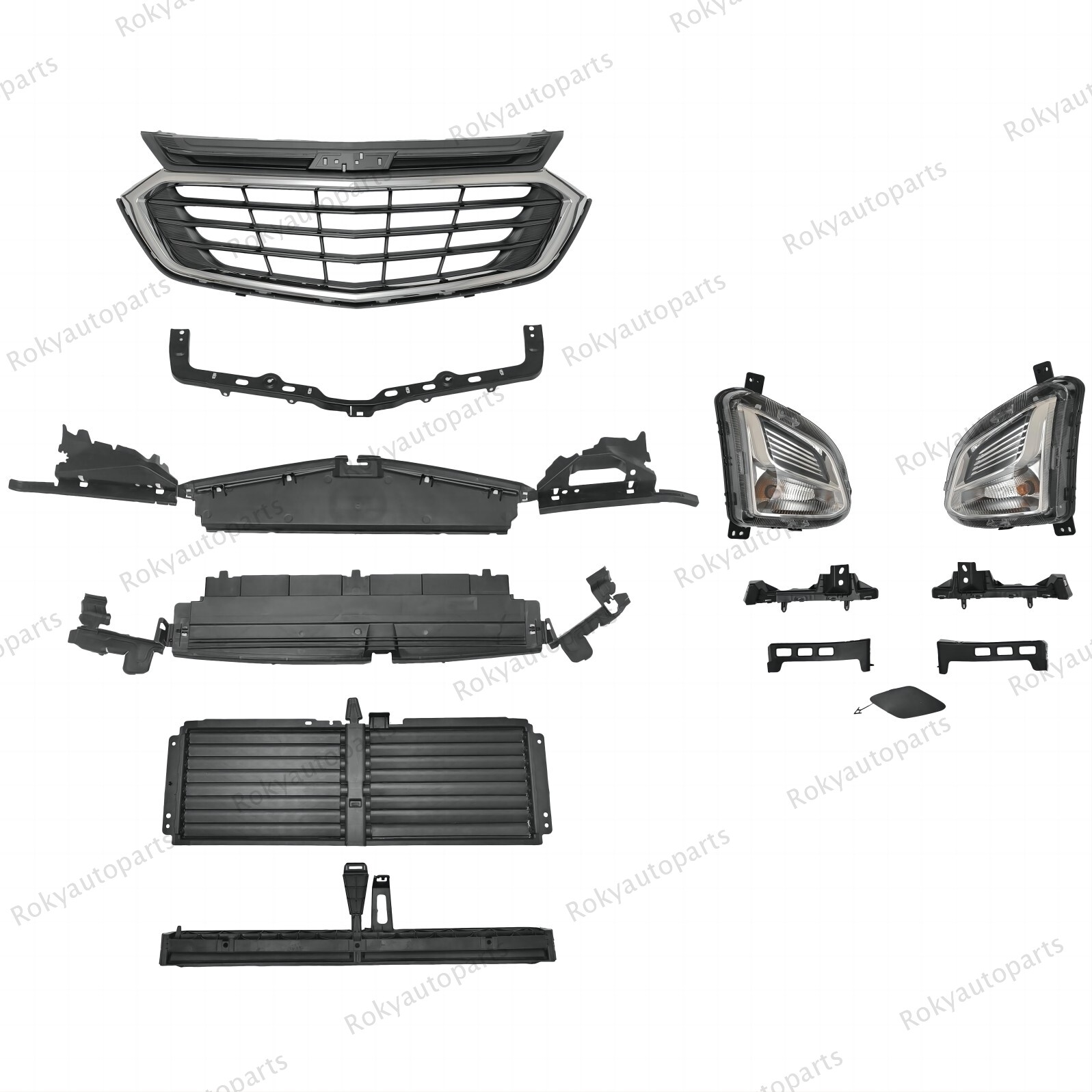2Pack Upper + Lower Grlle Shutter For 2018-2020 Chevy Equnox Terran