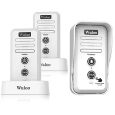 Wuloo 1/2 Mile Wireless Voice Intercoms Doorbell Ring for Home & Garden Security