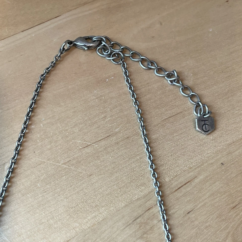 Collar Swarovski Cristal Piedra de Toque 16" Declaración Peltre Estrás Retirado Foto 4 de 4