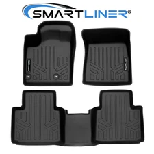 SMARTLINER Custom Fit Floor Mats 2 Row Liner Set 2022-2025 Mitsubishi Outlander