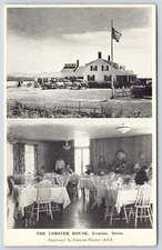 Trenton Maine~Lobster House~Roadside Shore Dinners~Wait Staff~1930s Cars~B&W PC