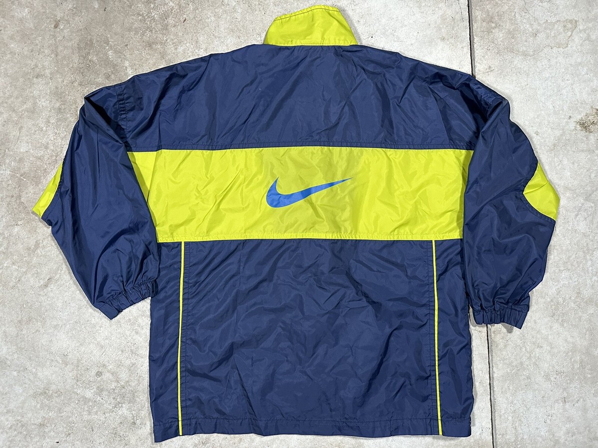 Vintage Nike Blue Green Windbreaker Jacket Size M 90s White Tag | eBay