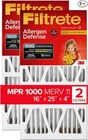3M Filtrete 16x25x4 Furnace Air Filter, Micro Allergen Defense,MPR 1000 - 2 pack