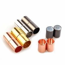 5 Sets Magnetic Clasps Bracelet Necklace Leather Cord End Cap DIY Jewelry Making
