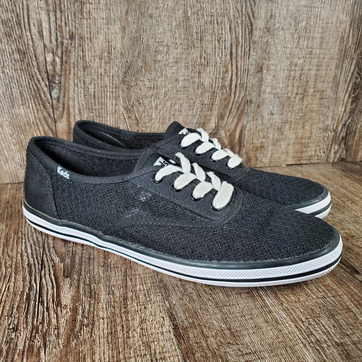 Keds Champion Women s Size 8 Black Flower Mesh Sneakers Shoes eBay