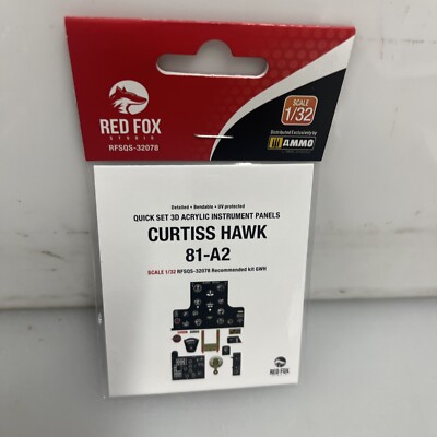 1/32 Red Fox 3D Interior #32078 Curtiss Hawk 81-A2 (P-40B) For GWH Kit