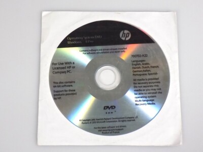 HP 700702-A22 Operating System Reinstallation DVD Microsoft Windows 8 Pro 64-bit
