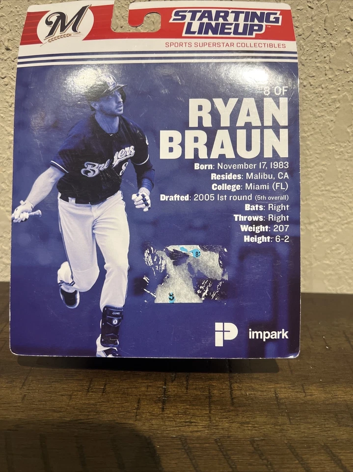 Ryan Braun 2018 Giveaway Miller Park Milwaukee Brewers "Batting" Foto 3 de 3