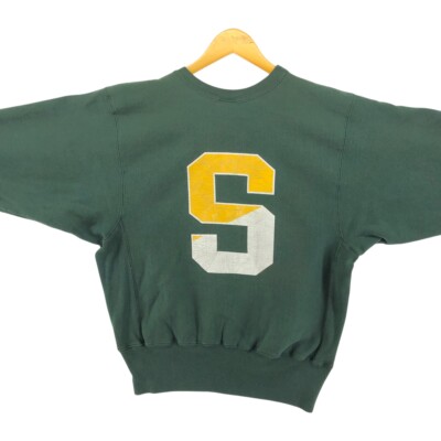 90'S Champion Reverse Weave Back Print Logo Sweatshirt