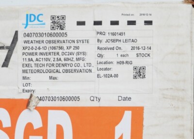 NOS NEW EXELTECH XP 250 POWER INVERTER MODEL XP2-0-2-6-1D 24VDC