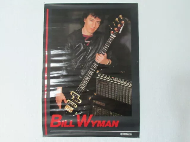 Bill Wyman with Yamaha BB3000 Bass Guitar Japan Promo Poster