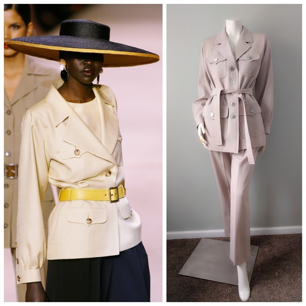 80s YVES SAINT LAURENT Safari Jacket 仏製 Vintage Yves Saint Laurent Safari Jacket – Into Afar