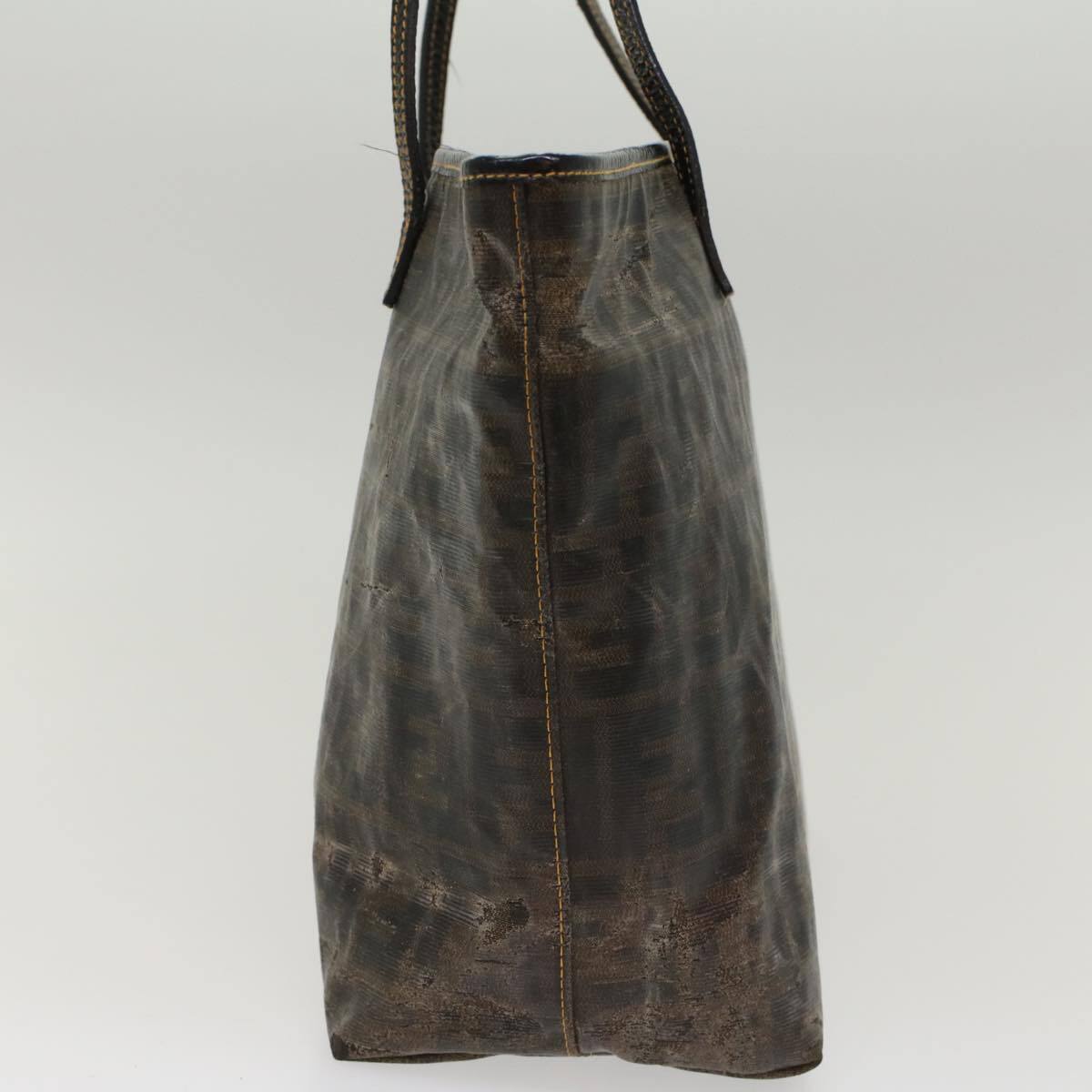 【関税&送料込み】Fendi Bags FENDI Zucca Canvas Tote Bag Coated Canvas Brown Black Auth