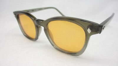 Pentax Hoya Sunglasses Horn Rim Style Two Tone Blue Blocker Orange 46 Small