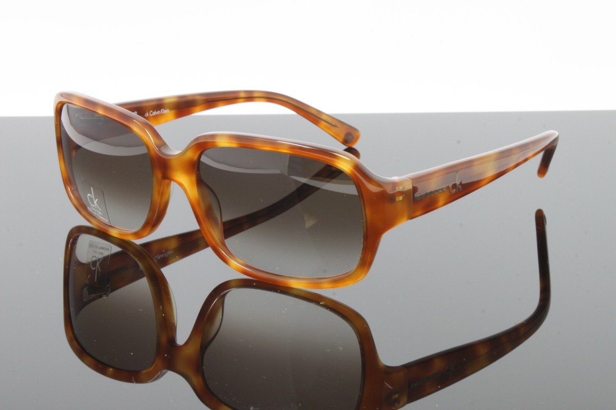 New Vintage Calvin Klein Oval Sunglasses in Dark Tortoiseshell (NWT) Calvin Klein 735S 040 Vintage 90s Sunglasses – Ed & Sarna  main image 2