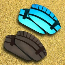 2 Pairs Lenses Replacement for-Oakley Flak Jacket Polarized - Blue Copper Brown