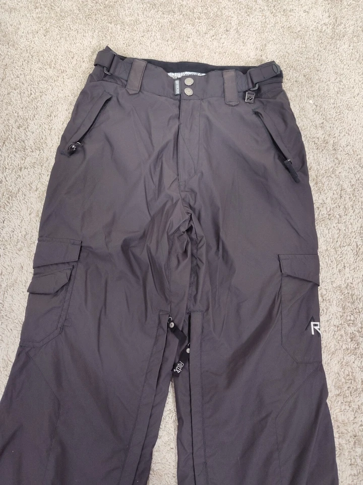 Pantalones cargo Ride Snowboards esquí nieve MB para hombre talla pequeña negros 5000 mm Foto 4 de 4
