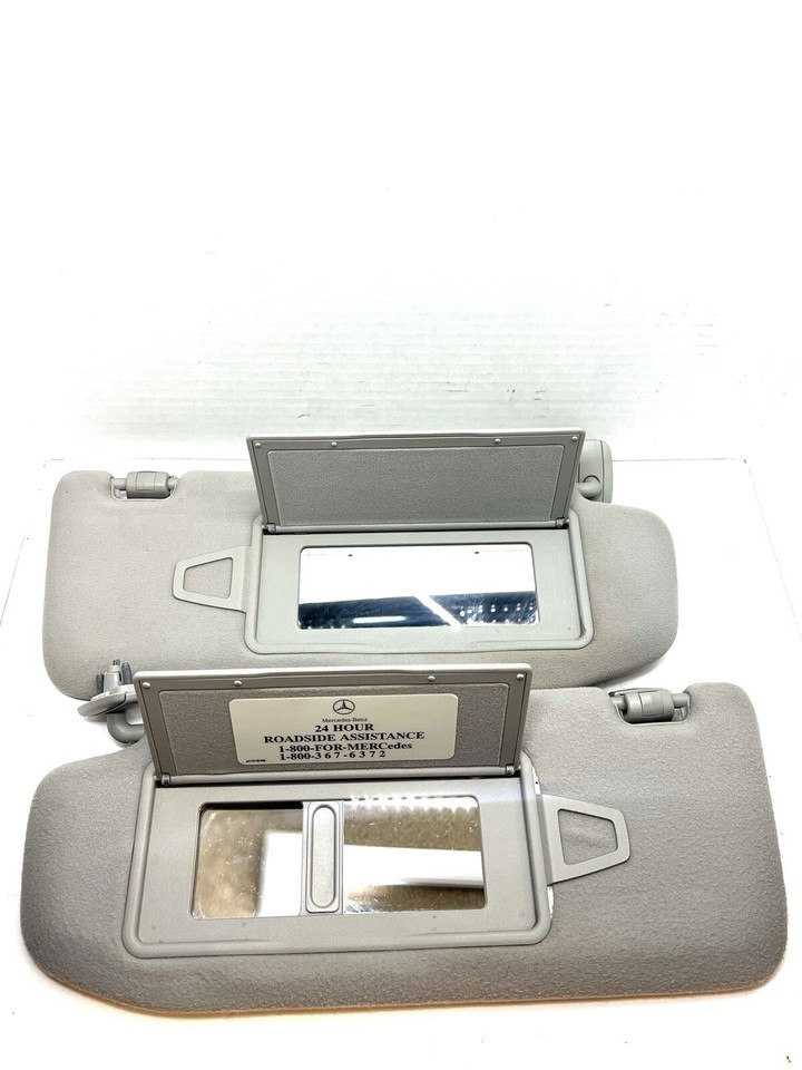 Mercedes Benz Sun Visor Mirror Cover Replacement - Right Side Illuminated Vanity Mirror Cap For W166, W205, W253 & More (2015-2021 Models, Gray)