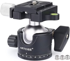 Low Profile Ball Head Panoramic tripod Head CNC Machining 36mm Aluminum Head