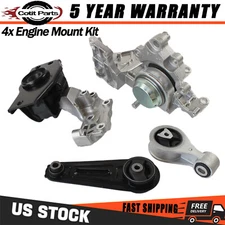 4x Engine Mount Kit For 2008-2013 Nissan Rogue 2.5L 4WD A7370 A4351 A4352 A4363