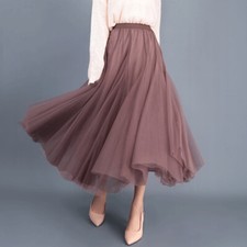 . Waist slim skirt mesh skirt