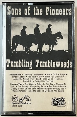 Sons of The Pioneers - Tumbling Tumbleweeds Audio Cassette Tape 1987 Good Music