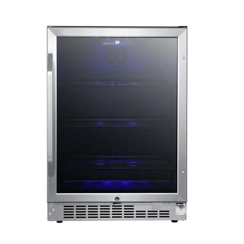 EdgeStar CBR1502SG 24"W Front Vent 142-Can Beverage Cooler Fridge w/Tinted Door - Picture 4 of 11