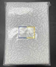 Matouk Schumacher Cora FULL/QUEEN Coverlet 100% Cotton Mineral/White