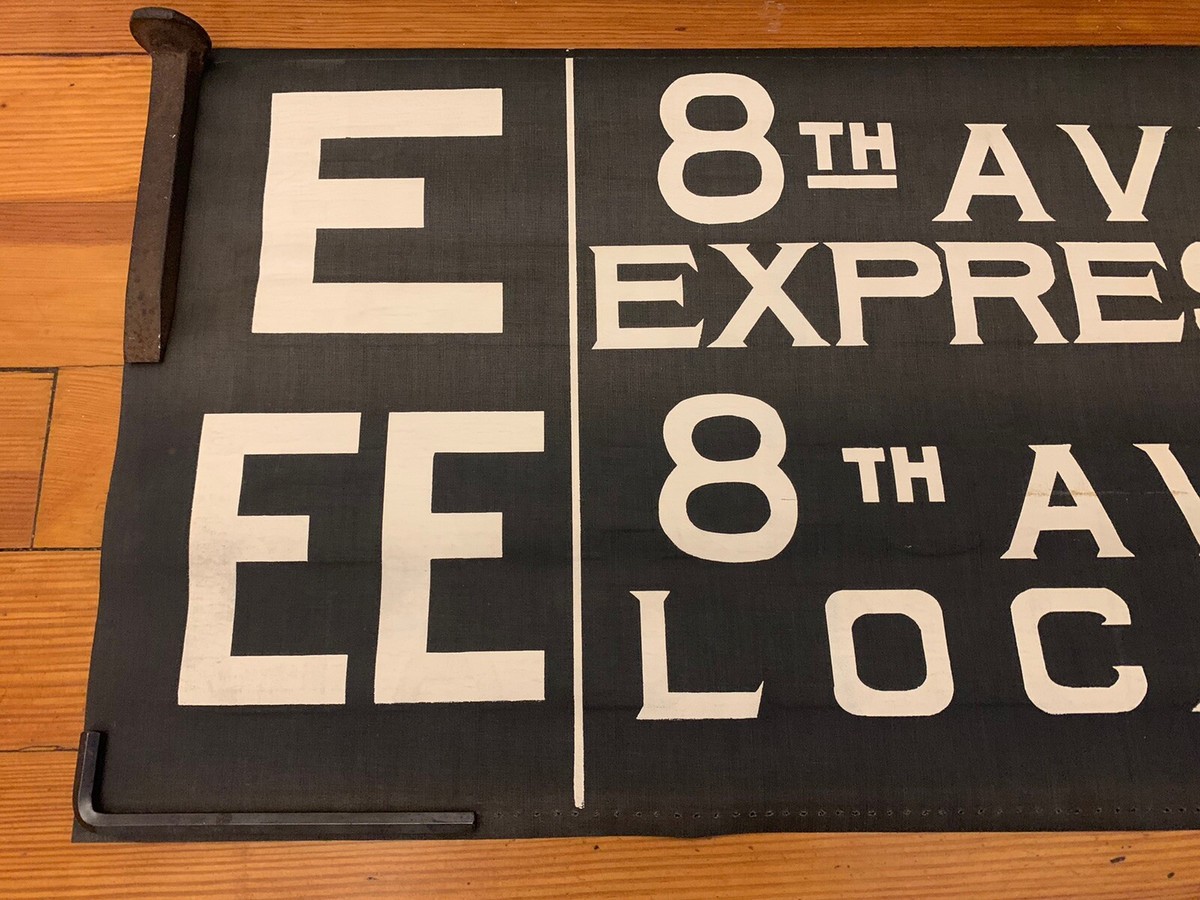 【希少】バス・地下鉄ヴィンテージサインロール（本物）【1点】 NYC BUS TROLLEY ROLL SIGN BROOKLYN HAMILTON AVENUE VINTAGE