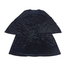 Karen Kane Womens Midi Dress Vneck Bell Sleeve Stretch Crushed Velvet Size M