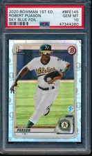 PSA 10 ROBERT PUASON 2020 Bowman 1st Edition SKY BLUE FOIL Rookie RC GEM MINT