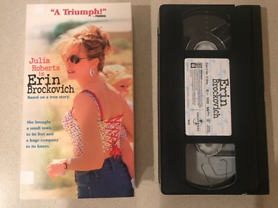 Erin Brockovich (VHS, 2000) Julia Roberts, Aaron Eckhart, Albert Finney