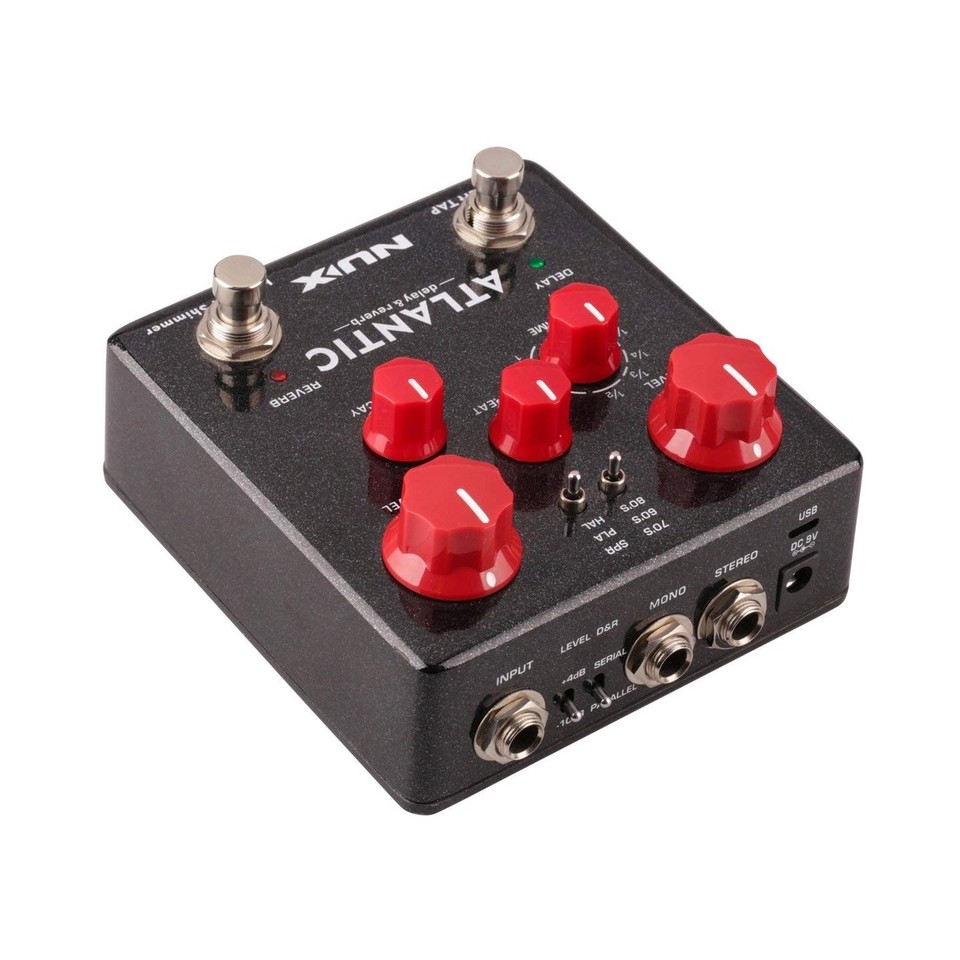 NUX Atlantic Multi Delay and Reverb Effect Pedal with Inside Routing