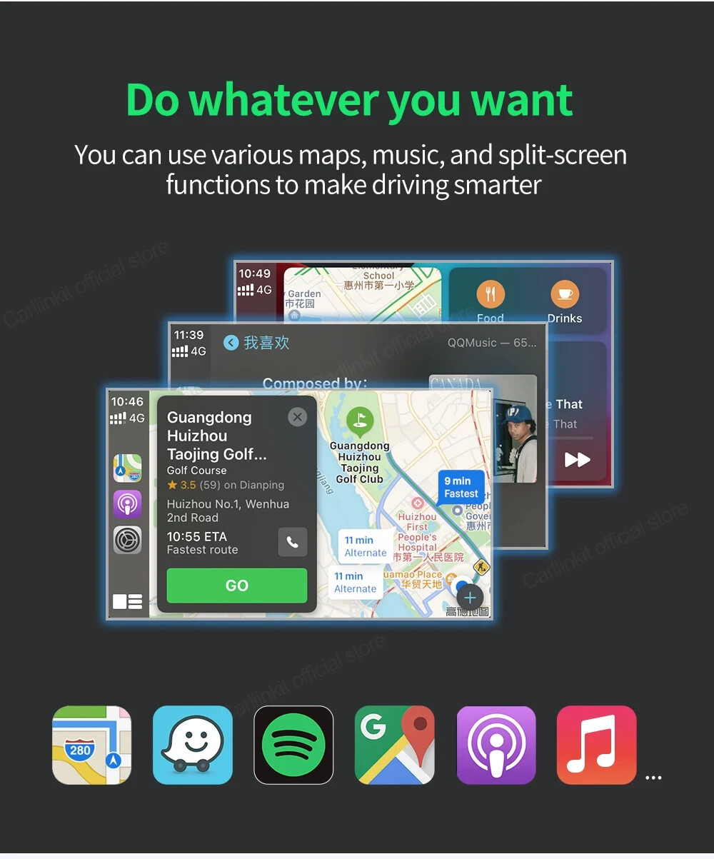 USB CarPlay Dongle Wireless Android Auto Ai Box Mirrorlink Multimedia Bluetooth - Miniatura 22