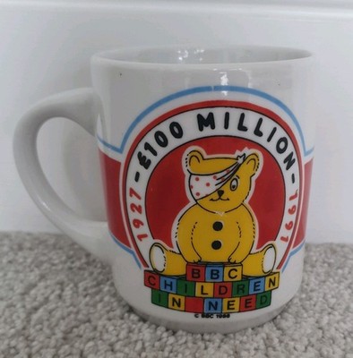 BBC Children In Need 1986 Pudsey 1927-1991 £100 Million Vintage Mug vtd