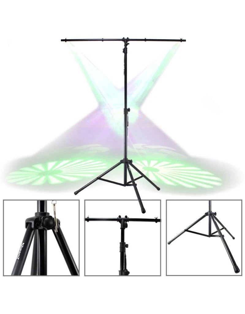 🙂 SOPORTE DE LUCES DJ TRÍPODE LUCES TRÍPODE 2,80 MT. MAX EFECTOS DE LUZ modelo T