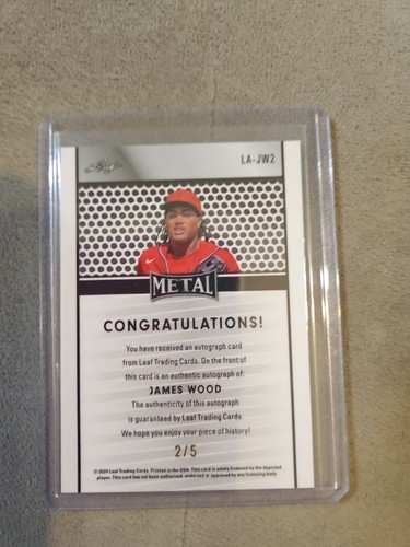 2024 LEAF METAL COLLECTIVE MULTI-SPORT AUTO 2/5 JAMES WOOD NATIONALS 🔥⭐️ MINT📈 - Picture 20 of 24