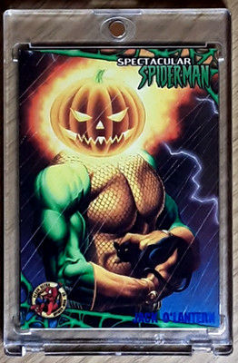1997 Spider-Man Blue Foil Card 80 JACK O LANTERN.