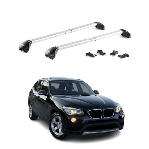 Produktbild von OMAC Dachträger Grundtäger Kompatibel Mit MG GS 2015-2025 Aluminium 75kg Schwarz 2tlg Offene Reling Für Fahrradträger, Dachboxen, Skiträger Abschließbar