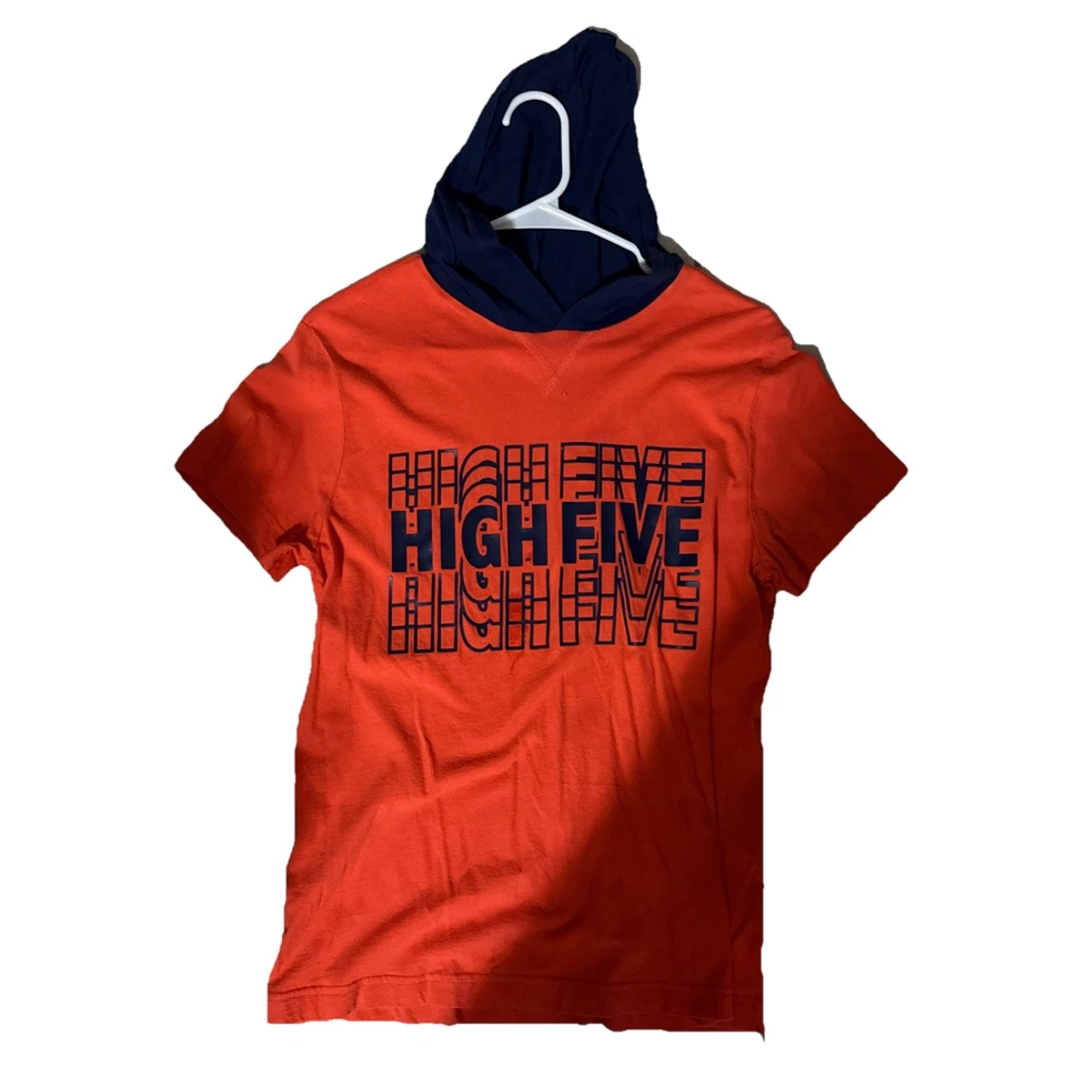 Camisa con Capucha Crazy 8 Informal Naranja Manga Corta Talla XL (12-14) Foto 2 de 4