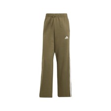 adidas Essentials 3Stripes OpenHem Fleece Joggers Womens Green Casual Athletic B