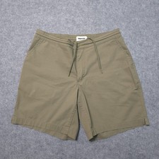 Taylor Stitch Shorts Mens 32 Olive Green Organic Cotton Nylon Stretch Drawstring