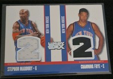 Topps Luxury Box Dual Patch Memorabilia Marbury Frye New York Knicks Card /193