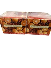 YANKEE CANDLE MANDARIN CRANBERRY SCENTED TEA LIGHTS 2 Boxes 24 Total