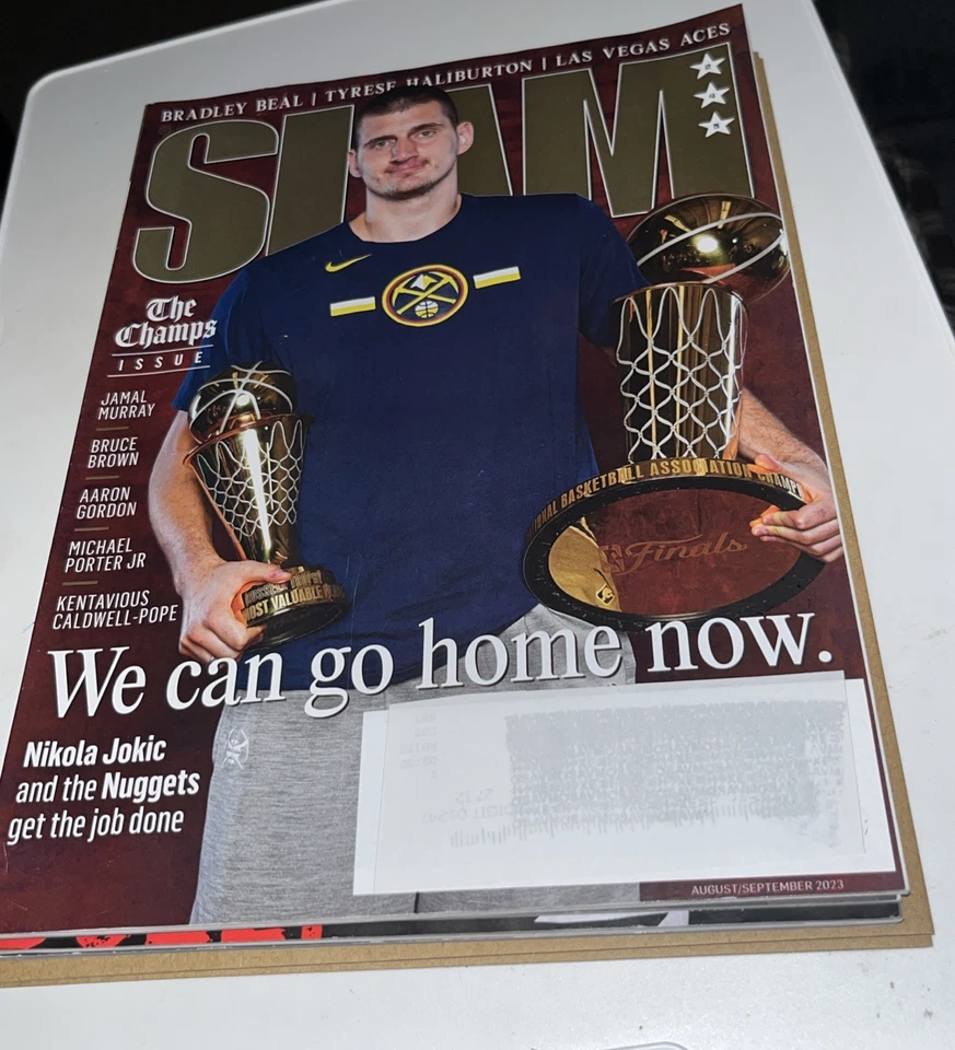SLAM Magazine August/September 2023 NBA DENVER NUGGETS NIKOLA JOKIC Newsstand! - Image 3 of 4