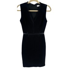 Bailey 44 Anthropologie Black Cut Out Sheath Mini Dress V-Neck Cocktail Party XS